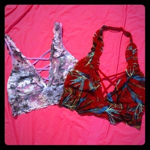 PINK Lace Layering Bralettes